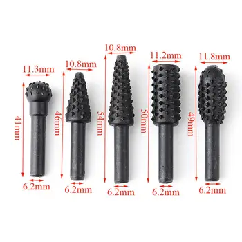 1/4'' 5PCS Drill Bit Set Cutting Tools for Woodworking Knife Wood Carving Tool Carpentry Wood Cutting Tools WorkDrill Bit Set 4