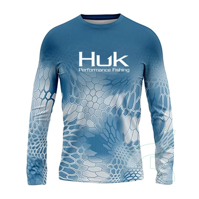 HUK Fishing Shirts Men's Outdoor Summer Long Sleeve Hoodie UPF 50+