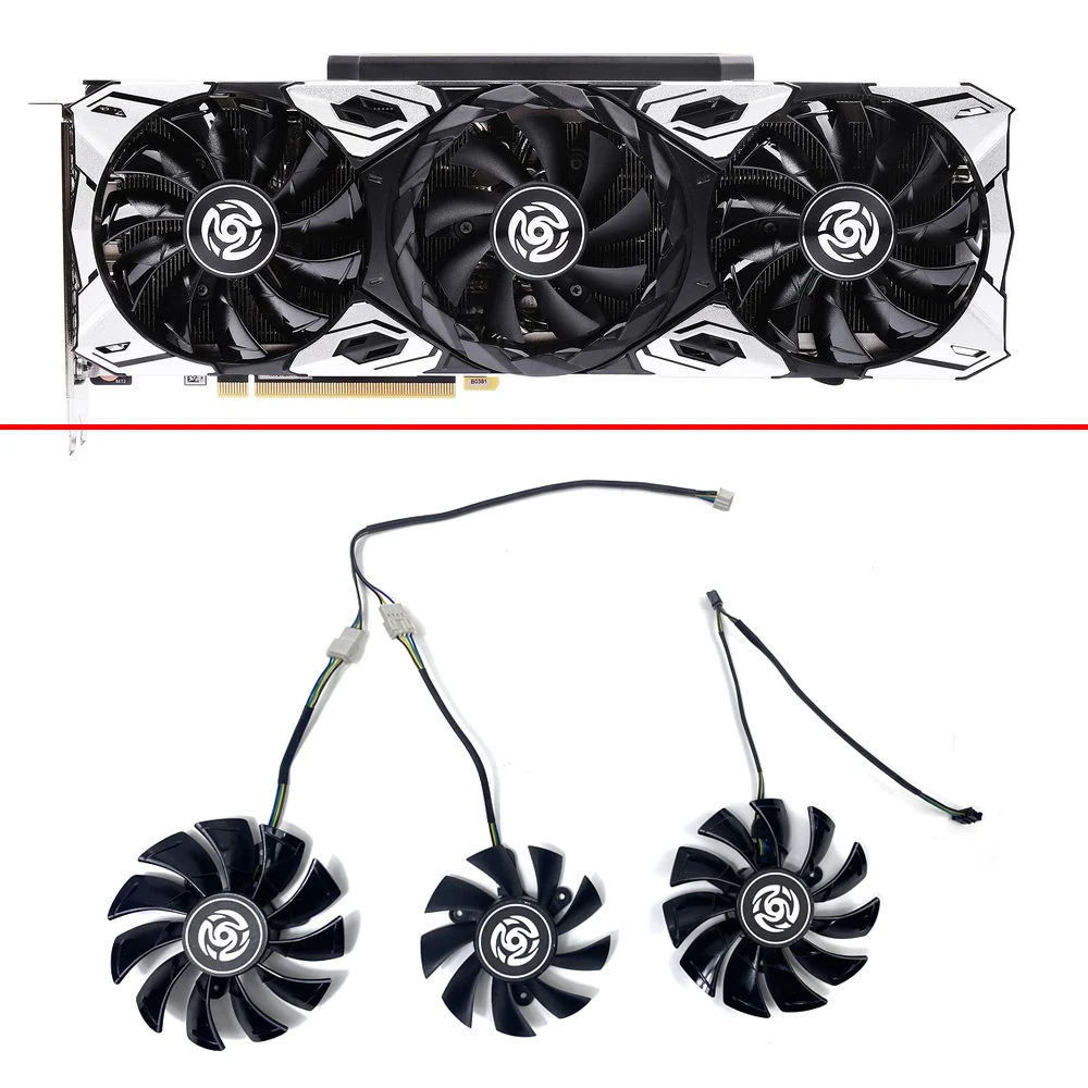 3 Pz 85Mm Ventola Di Raffreddamento 4Pin Ga92S2U Rtx3090 3080 3070 Gpu Ventola Per Zotac Geforce Rtx 3060Ti 3080 Rtx Ventola Della Scheda Video