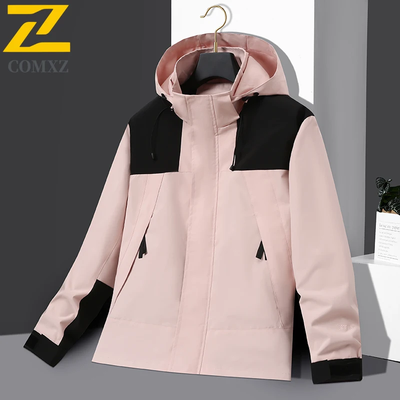 EiAO Windbreaker Couple's Lightweight  Spring Autumn Waterproof Breathable Hiking Jacket Trendy Outdoor Coat for Camping Fishing