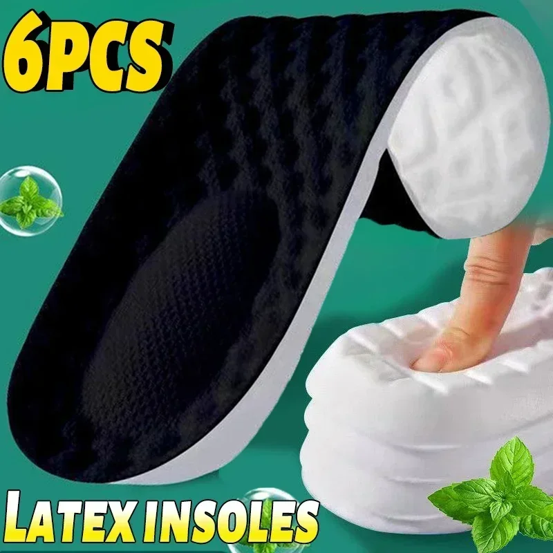 thumbnail image 4 of Plantillas de espuma viscoelástica de látex para deportes, almohadillas suaves para zapatos, plantillas ortopédicas deportivas de alta elasticidad, almohadillas para el cuidado de los pies, 4 of 5
