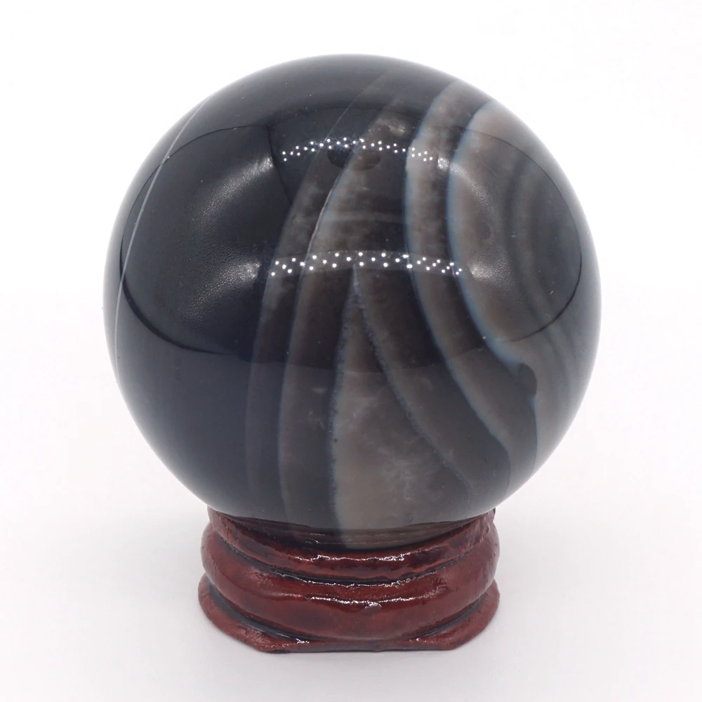 

Natural Evil Eye Agate Stone Ball Quartz Sphere Hand Massage Crystal Healing Feng Shui Party Room Home Decor Accessory 48MM