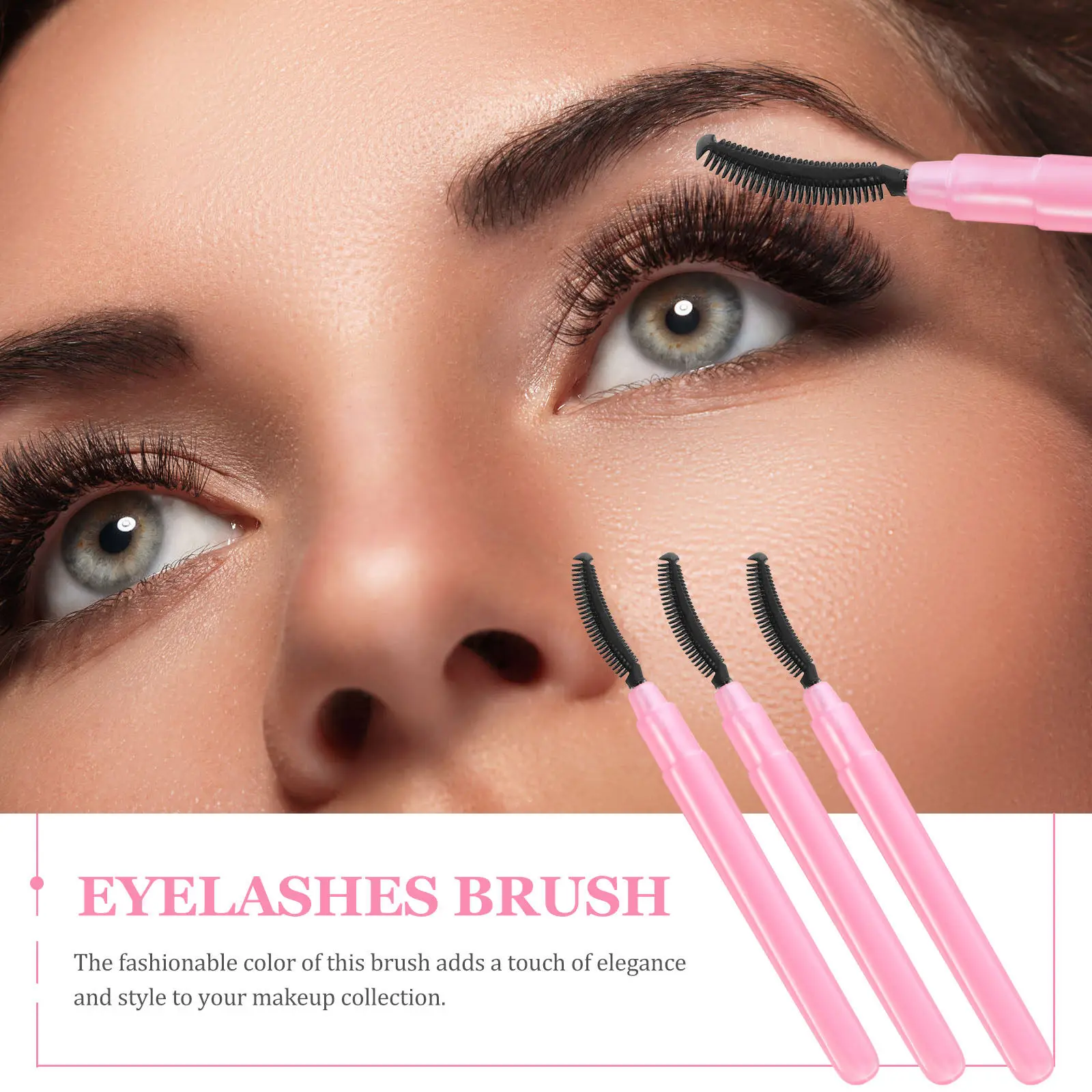 6Pcs 속눈썹 브러쉬 세트 패션 컬러 세련된 디자인 마스카라 눈썹 리프트 및 속눈썹 연장 관리 도구용 다기능