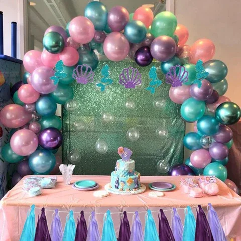 

DIY Mermaid Party Decorations Mermaid Tail Balloon Garland Set Kids Birthday Parties Decorations Wedding Arch Stand Balloon Dec