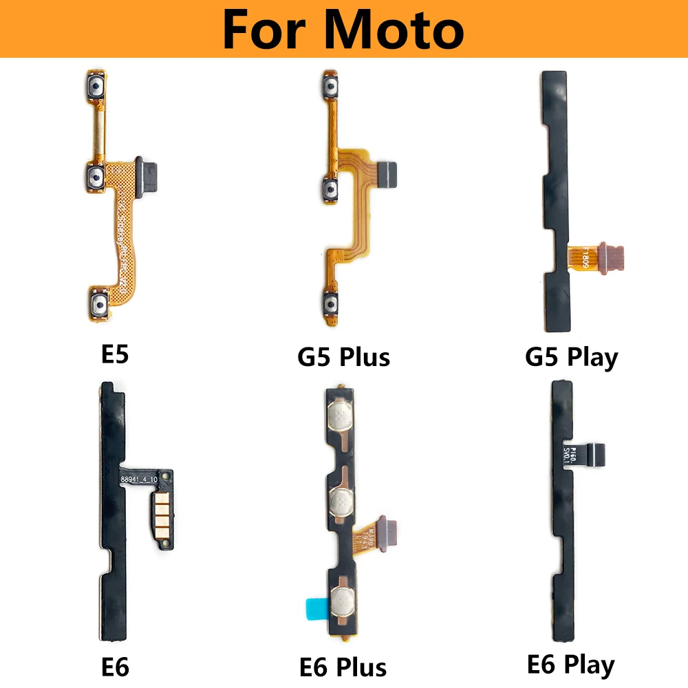Replacement Power On/Off Volume Switch Key Button Flex Cable Ribbon for Motorola Moto E Series