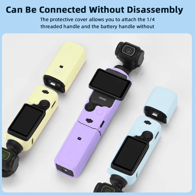 Étui pour DJI OSMO Pocket 3, housse de protection en Silicone, anti-rayures, capuchon d'objectif, étui de protection pour caméra Pocket3, accessoires 3