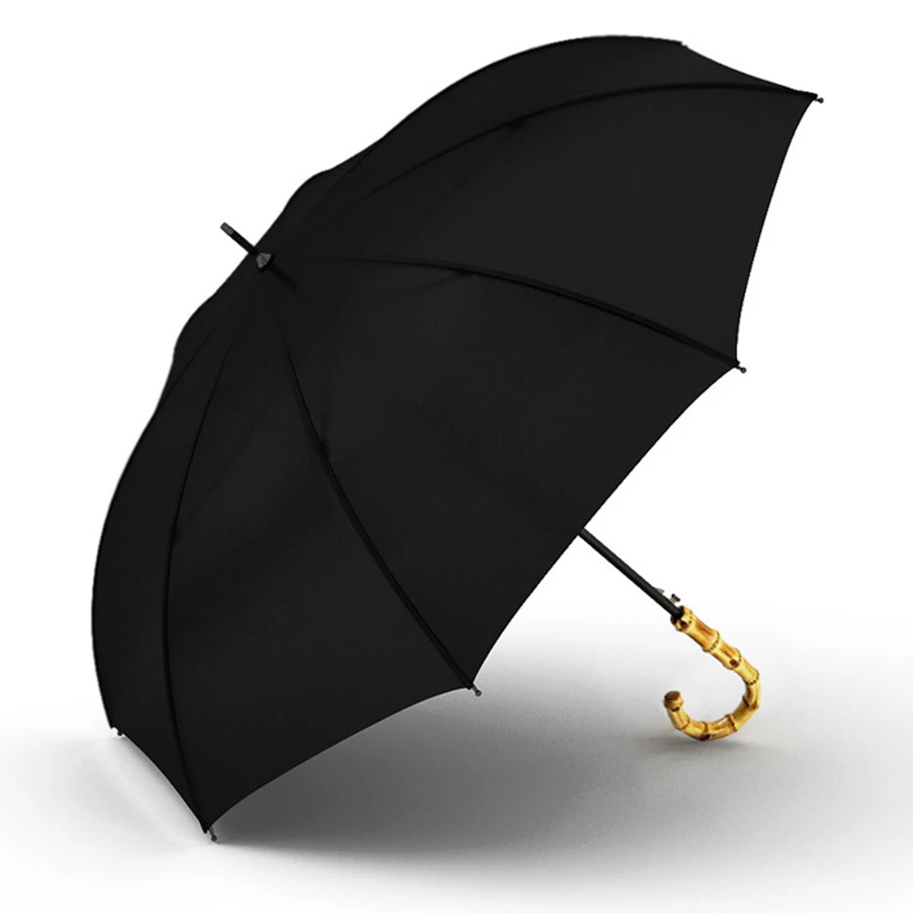 OLYCAT-Natural-Bamboo-Long-Handle-Umbrella-Rain-Women-Windproof-Semi-Automatic-Black-Umbrellas-Business-Men-Gifts.jpg Olycat Természetes Bambusz Hosszú Fogantyú Esernyő Eső Nők Szélálló Félig Automatikus Fekete Esernyők Üzletemberek Ajándékok 8K Parasol - Image 6