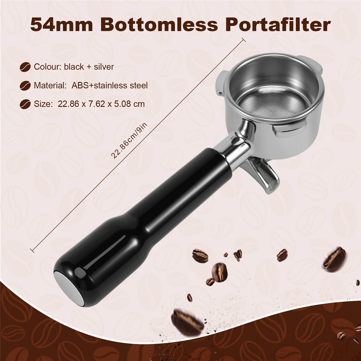 54mm Portafilter for Breville BES870XL, BES870BSXL, BES878BSS, BES880BSS, BES840XL Stainless Portafilter Filter Holder HOT