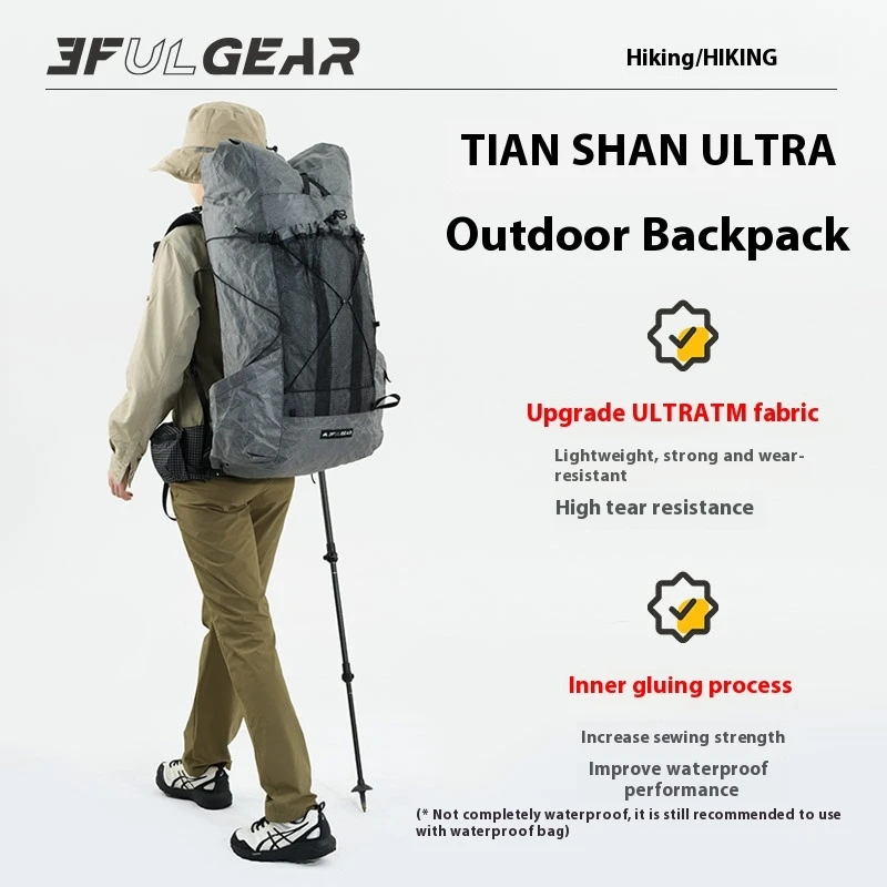 3F UL GEAR TianShan ULTRA 35+10L 배낭 업그레이드 초경량 야외 캠핑 하이킹 등산 가방 주요 방수 여행 가방