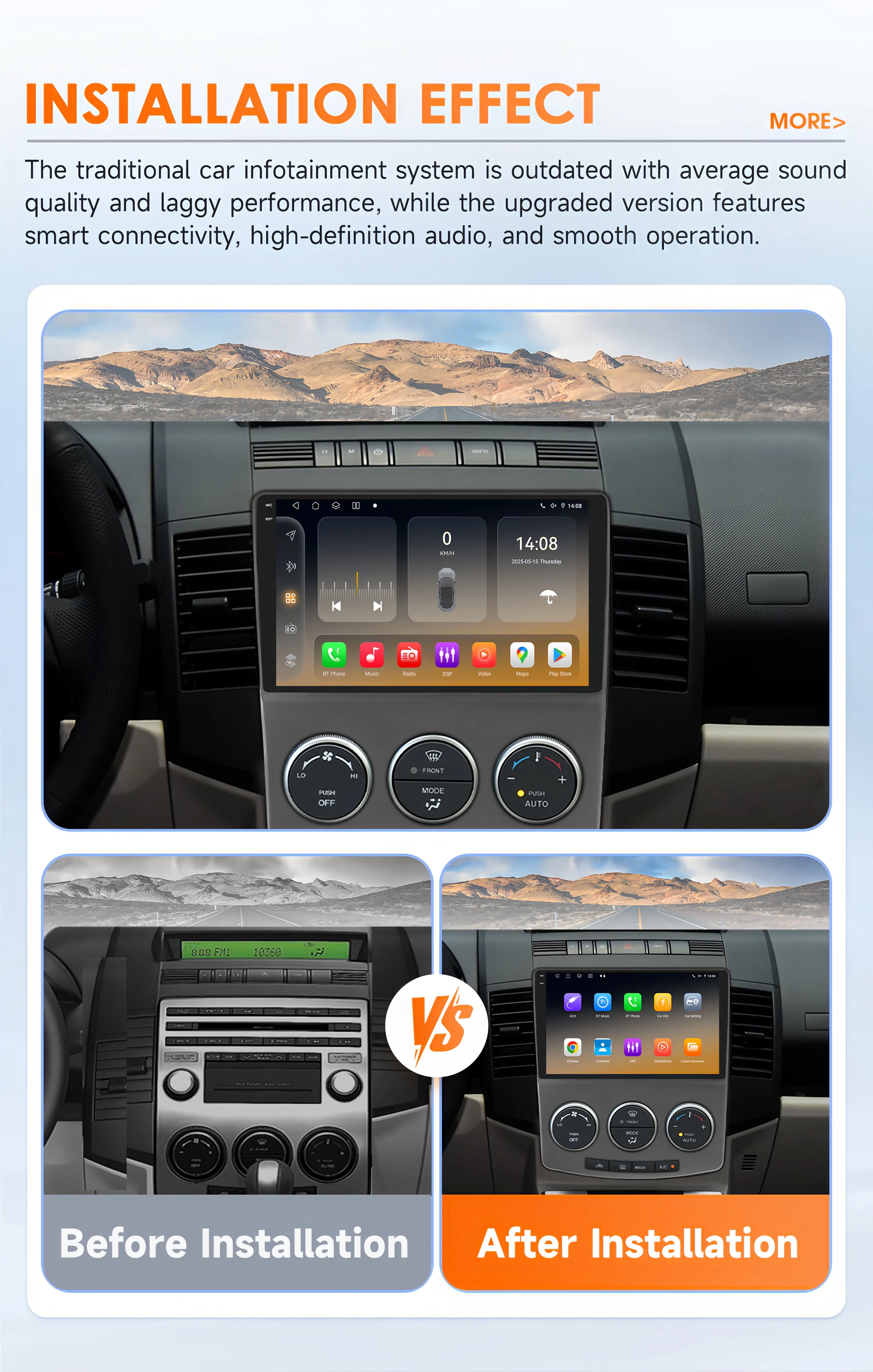 6115 8 Core Android 14 Auto radio Für Mazda 5 2005 2006 2007 2008 2009 2010 Carplay für Apple multimedia-player GPS 360 Cam Bildschirm – Detail 5
