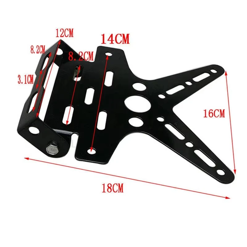 Universal Aluminum Adjustable Mount Bracket Registration Number Plate Cover motorcycle license plate motorcycle license plate holder license plate holder Motorbike Parts Motorcycle License Plate Holder