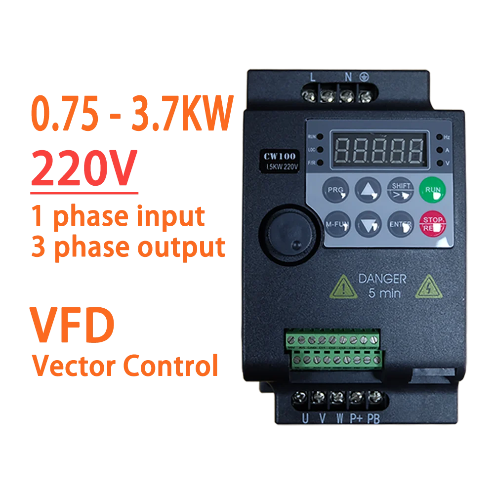 220V-Economical-VFD-Variable-Frequency-Drive-Converter-Inverter-0-75-1 ...