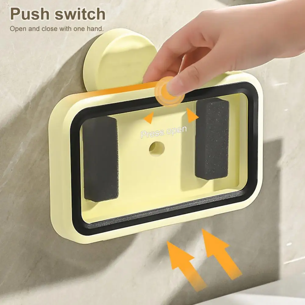 

Bathroom Phone Holder Waterproof Rotatable Shower Phone Holder with Touch Screen Suction Cup Wall Mount Storage Box for Bathroom