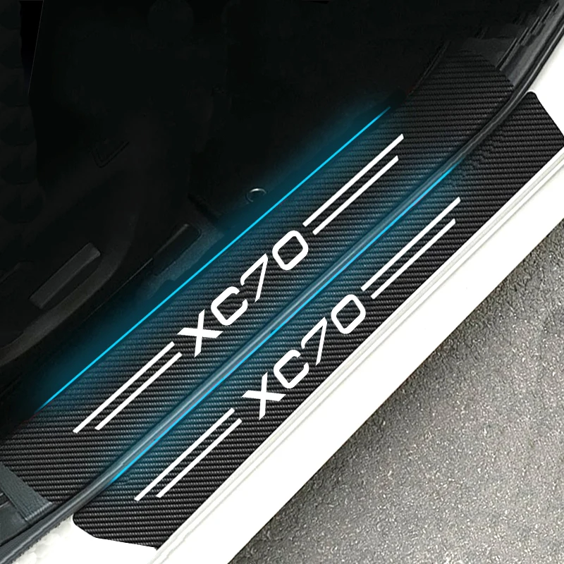 

Защитная пленка из углеродного волокна для интерьера автомобиля Volvo XC70, защита педали, наклейки на пороги