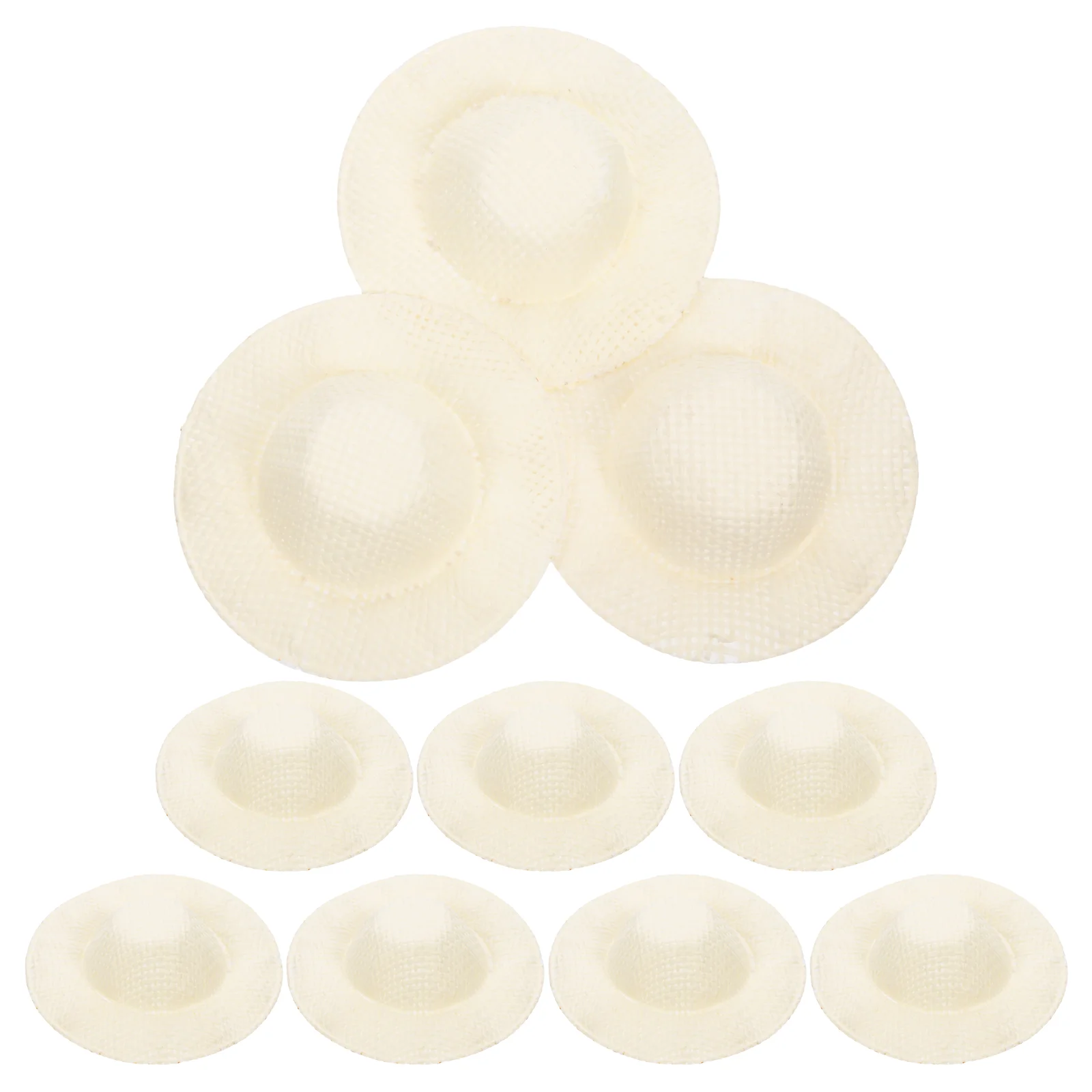 10pcs Mini Straw Hats Hats Tiny Woven Hats Dress Up Clothing Accessory 10pcs disposable mask 3 layer non woven masks 5pcs disposable kn95 mask intco 100pcs disposable pvc gloves l size