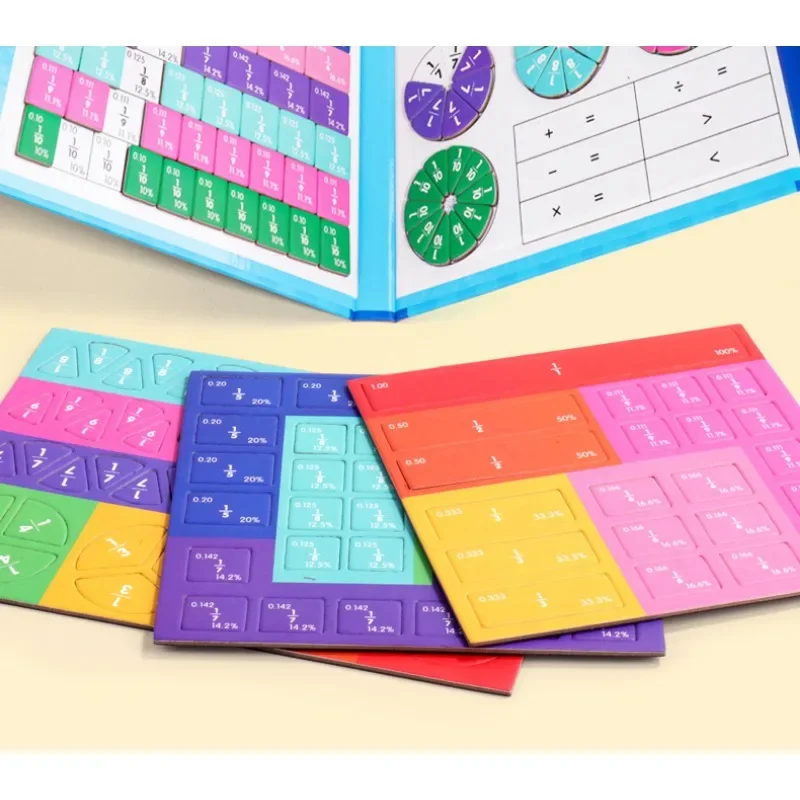 Montessori Fraction Learning Math Toy Magnetic Arithmetic Teaching Aids Wooden Book Educational Toys for Children Christmas Gift educational toys,math toys,magnetic toys,learning puzzle toys,teaching aids toys,fraction math manipulatives