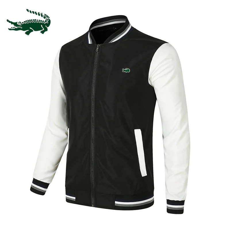 

High Quality Men's Spring and Autumn New Large Size Stand Neck Zipper Jacket Bomber Jacket Casual Sports Windbreaker Jacket Top