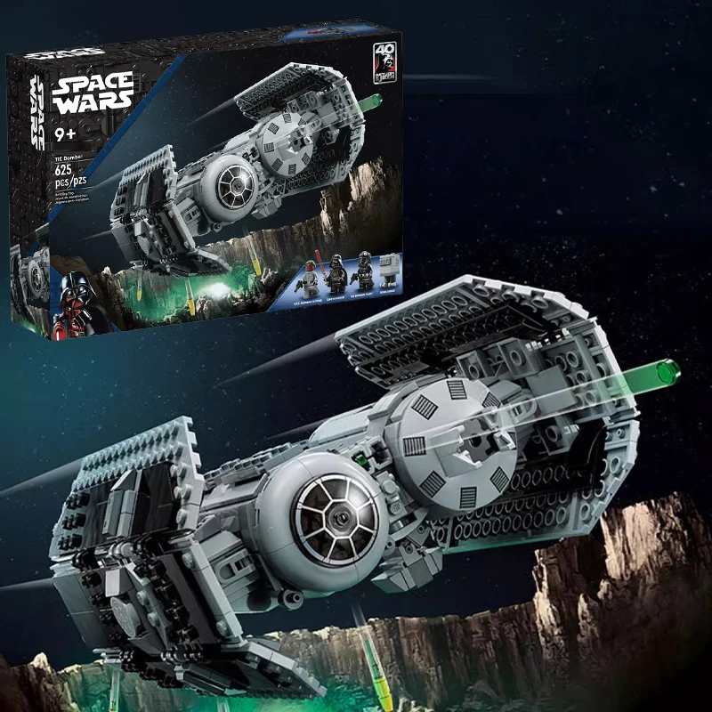 Nuovo In Magazzino Star Wars Series Space Bomber Imperial Titanium Fighter Assembly Model Toy Gift Regalo Di Compleanno Regalo Di Natale