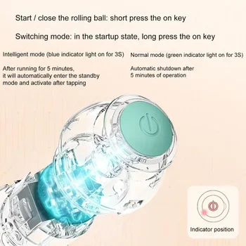 Smart Cat Toys Automatic Rolling Ball Electric Cat Toys Interactive For Cats Training Self-moving Kitten Toys Pet Accessories 5