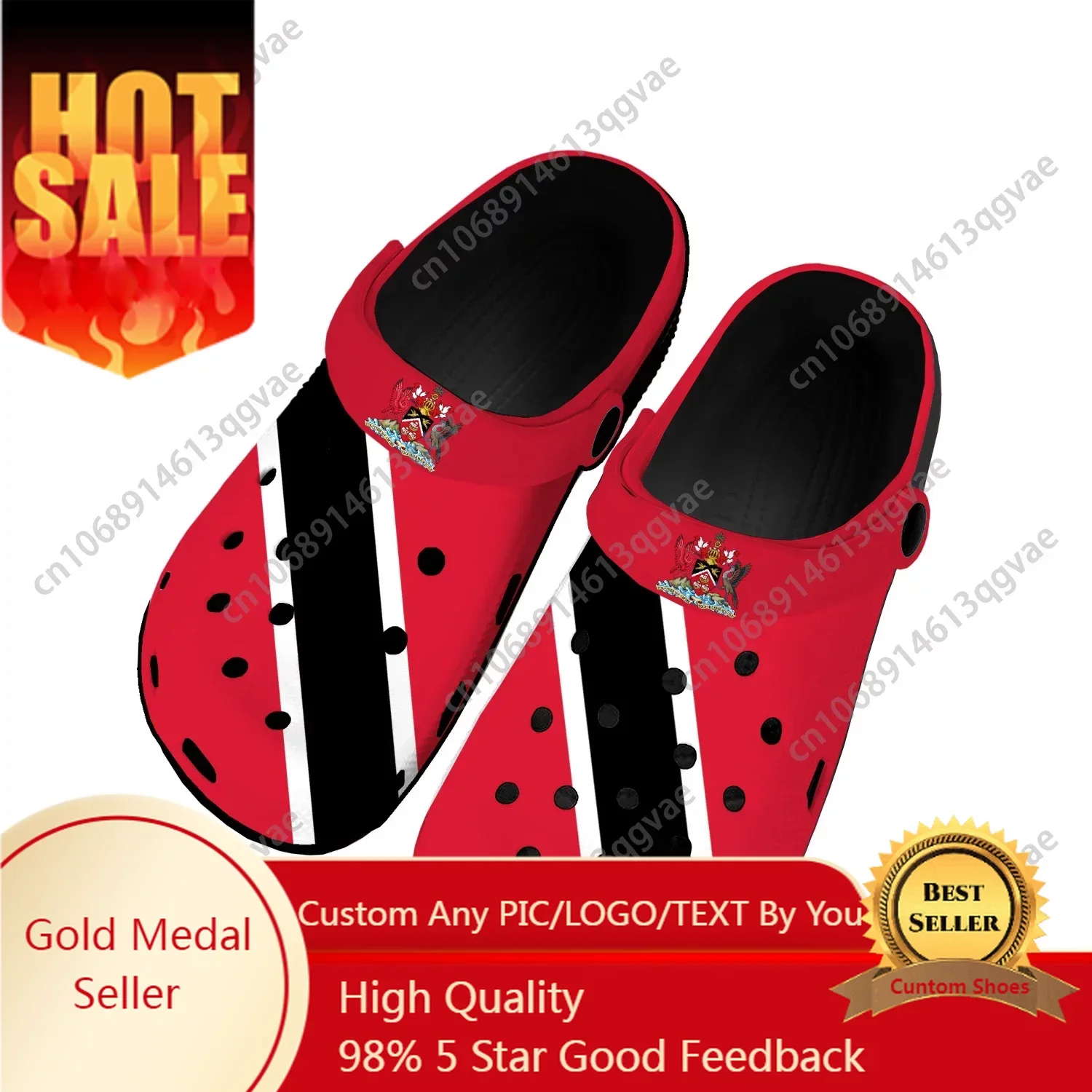 

Trinidad and Tobago Flag Home Clogs Custom Water Shoes Mens Womens Teenager Shoe Garden Clog Breathable Beach Hole Slippers