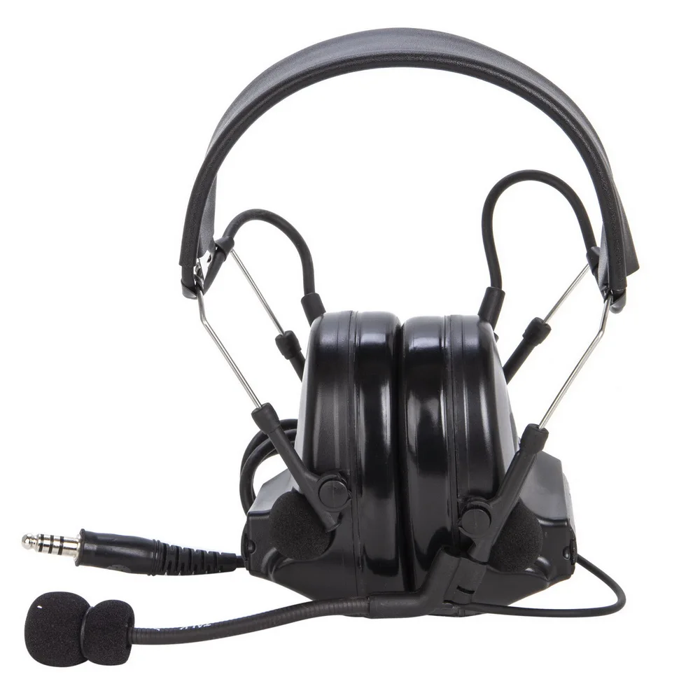 U94 PTT+black Tactical Headset and Noise Reduction Hearing Protection Shooting Headphone for Baofeng UV9R UV-9R Plus UV-XR BF-A5