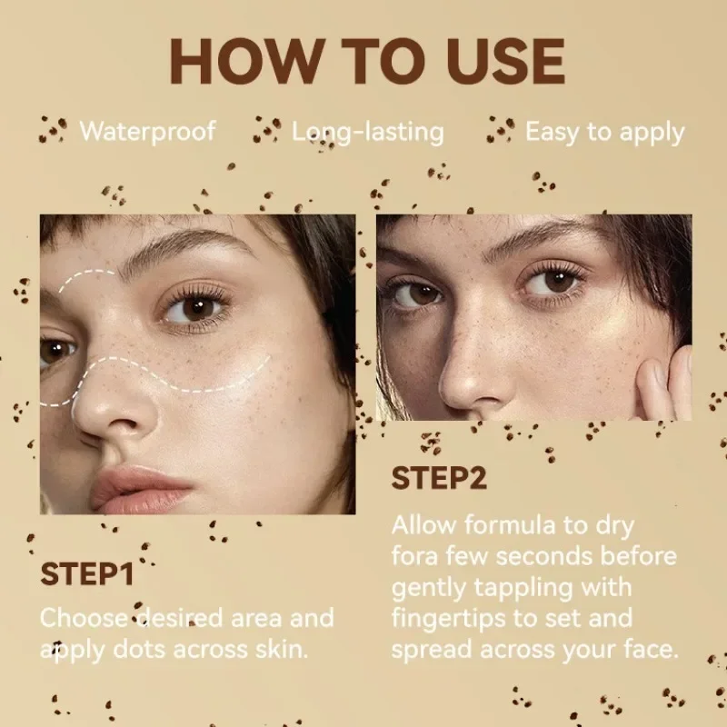 Painting Freckles Stamp Lifelike Fake Freckles Pen Liquid Freckle Stamp Dot Spot Pen Embellishment Waterproof Lasting Cosmetics