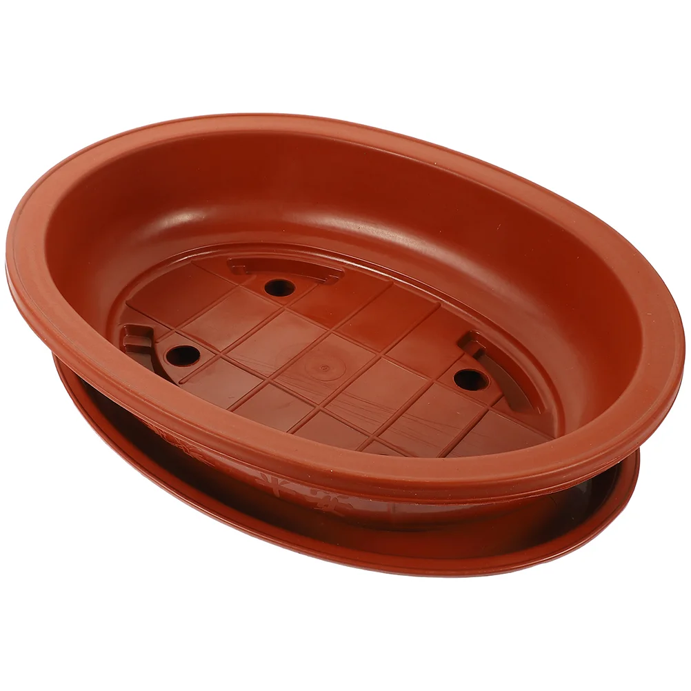 

1Pcs 14 Red Large Garden Bowl Planter Tray Shallow Plant Pot Drain Hole Plastic Flowerpot Drainage Plug Indoor Outdoor
