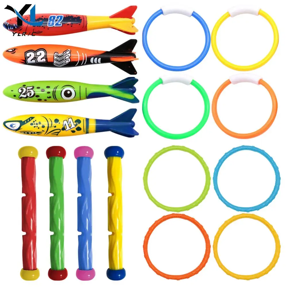 4Pcs Cartoon Pool Sinking Toys Multicolor Throwing Dive Water Toy Creative Swim Dive Toy Set Swimming Pool Accessories