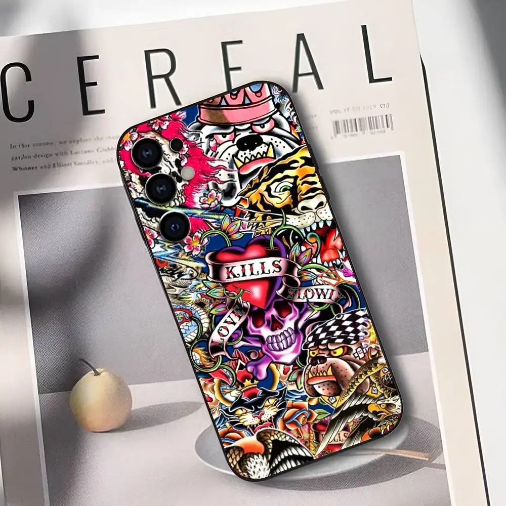 Stylish Ed Hardy Silicone Soft Phone Case