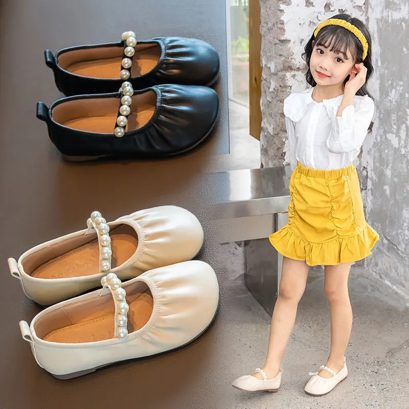 

Girl shoe Leather Shoes Soft Sole Korean Edition Fashion Versatile Baby Shoes mary jane shoes princess shoe туфли для девочки 신발