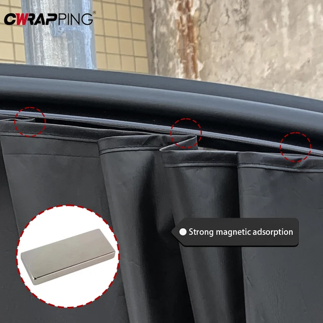 Proteja seu carro do sol com esta cortina magnética para janelas laterais 3 Magnetic Car Side Window Sunshade