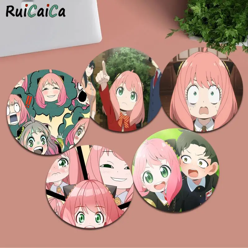 

Anime SPY FAMILY Mousepad Non-slip Round Big Promotion Table Mat Student Mousepad Computer Keyboard Pad Gamesr PC Gamer Mousemat