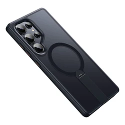 Revolutionary 360° Magnetic Metal Stand Phone Case - Galaxy S25 Ultra (Black)
