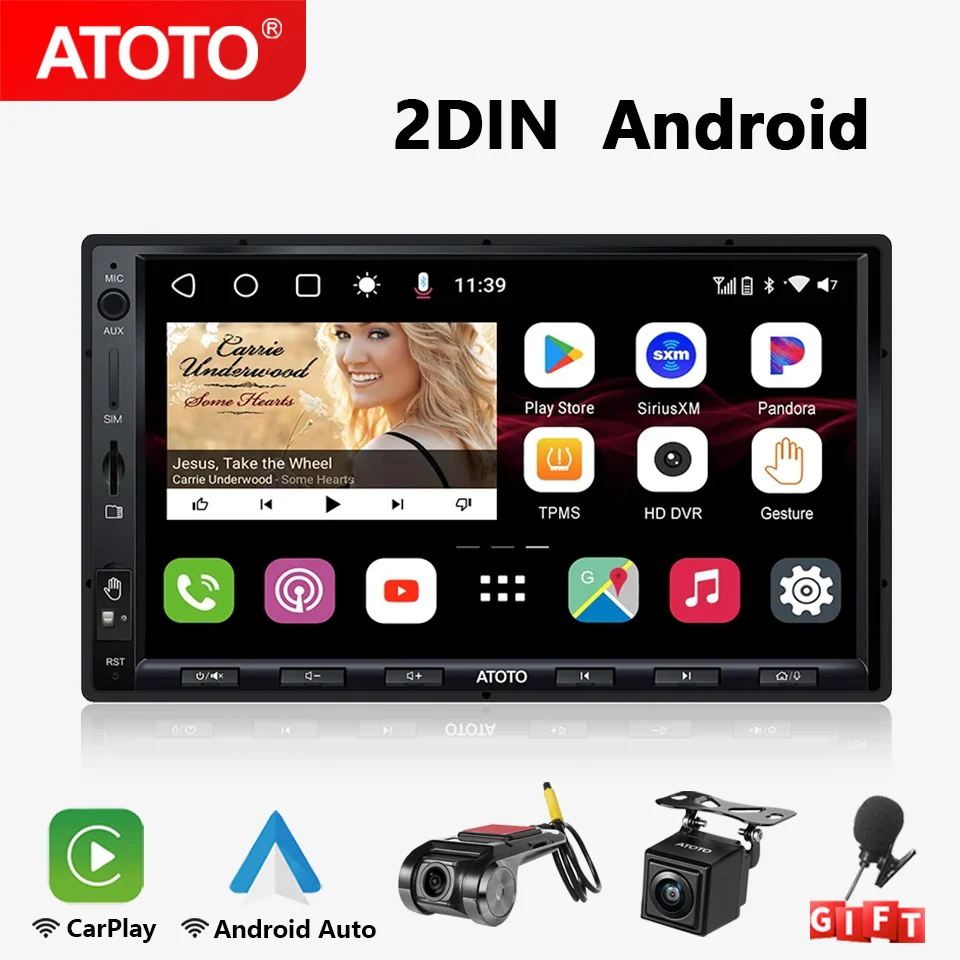 ATOTO S8 LT Car Radio 2 Din 10 Inch Android Auto CarPlay Bluetooth Car  Stereo 2G/32G Built-in Built-in Digital Signal Processor - AliExpress