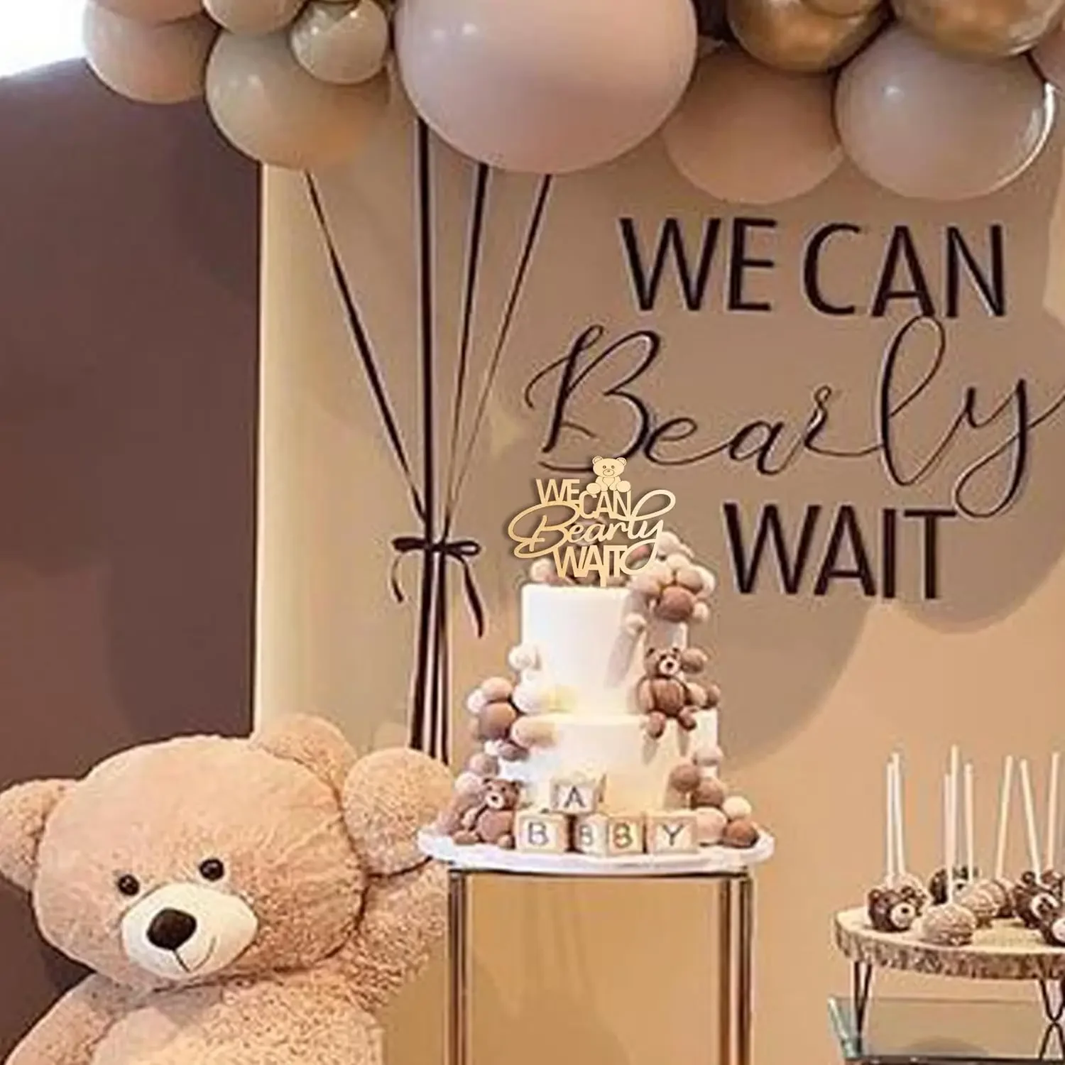 We Can Bearly Wait Zliisang 16Pcs Pink Baby Shower Centerpieces Cake  Decorations Bear Birthday Party Decorations For Girl Cake Toppers For Sale  | Las Vegas, NV | Nellis Auction Bearly Wait Baby, image size:1500x1500