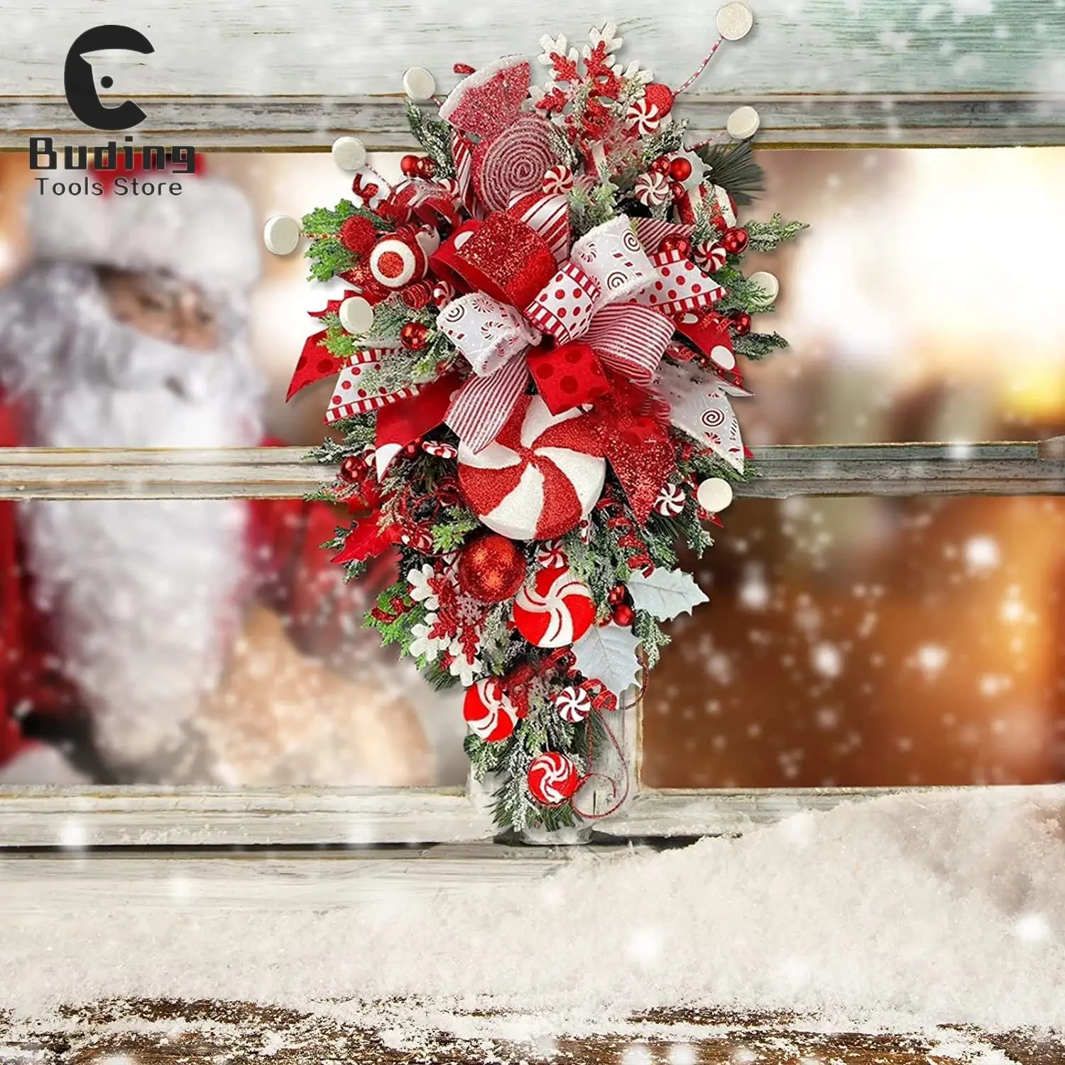 

PVC Christmas Upside Down Tree Christmas Door Hanging Christmas Candy Tree Wall Decoration Christmas Decoration For Home Party