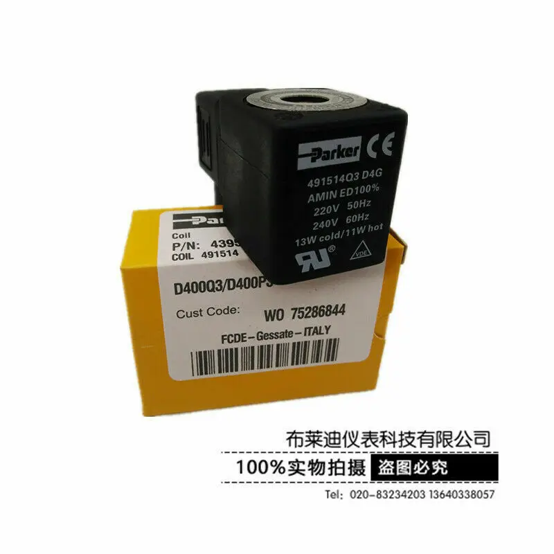 

1 шт., катушка электромагнитного клапана Parker 491514Q3 D4G 220-240 В