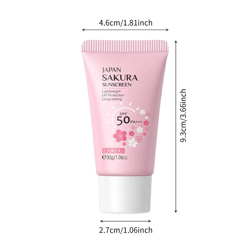 Sakura Sunscreen Cream SPF50 Facial Sun Block Isolation Lotion Skin Protector Moisturizer