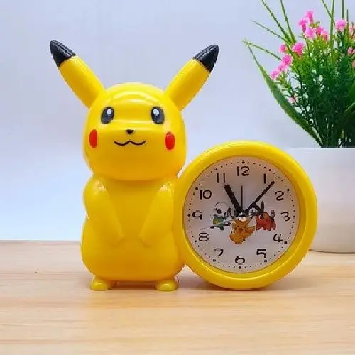 

Pokemon Pikachu Anime Figure Children Alarm Clock Kawaii Ornaments Cartoon Action Toys Students Must-Have Boys Birthday Gifts