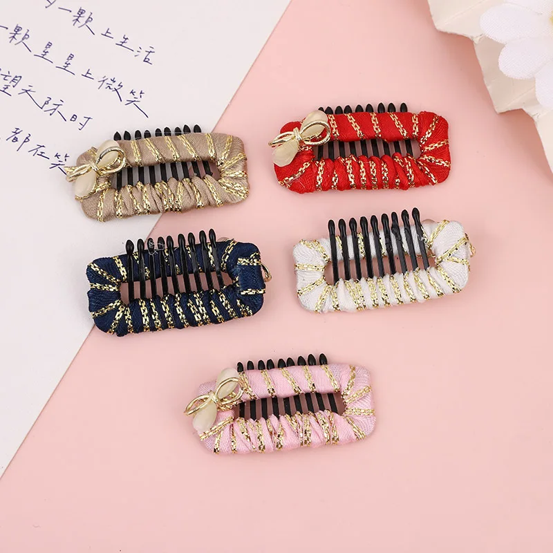 

Simple Handmade Woven Bow Tie Pet Hairpin Gold Edge Pinch Hair Supplies for Puppy Small Dog Cat Pet Beauty Products Accessories