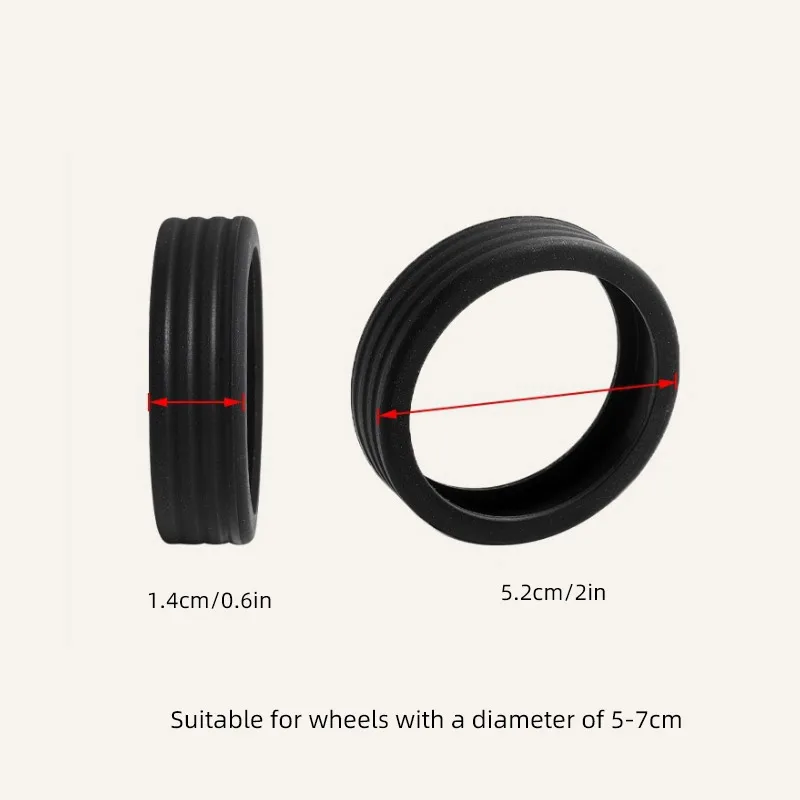 8pcs Luggage Roller Cover Silicone Silent Trolley Wheel Protective Cover Suitcase Wheels Protection Travel Luggage Caster Shoes