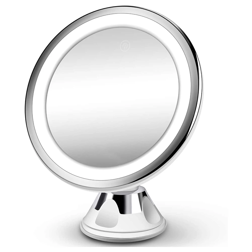 

Увеличительное косметическое зеркало для макияжа с подсветкой, улучшенное косметическое зеркало с 3 цветами и 28 искусственными лампочками, HD управление прессом