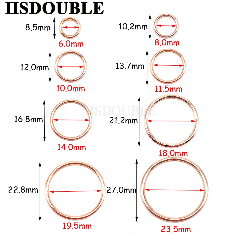 100 Teile/los 6mm ~ 25mm Metall BH-Träger Einstellung Schnallen Unterwäsche Sliders Ringe Clips Für Dessous Einstellung DIY Zubehör – Detail 10