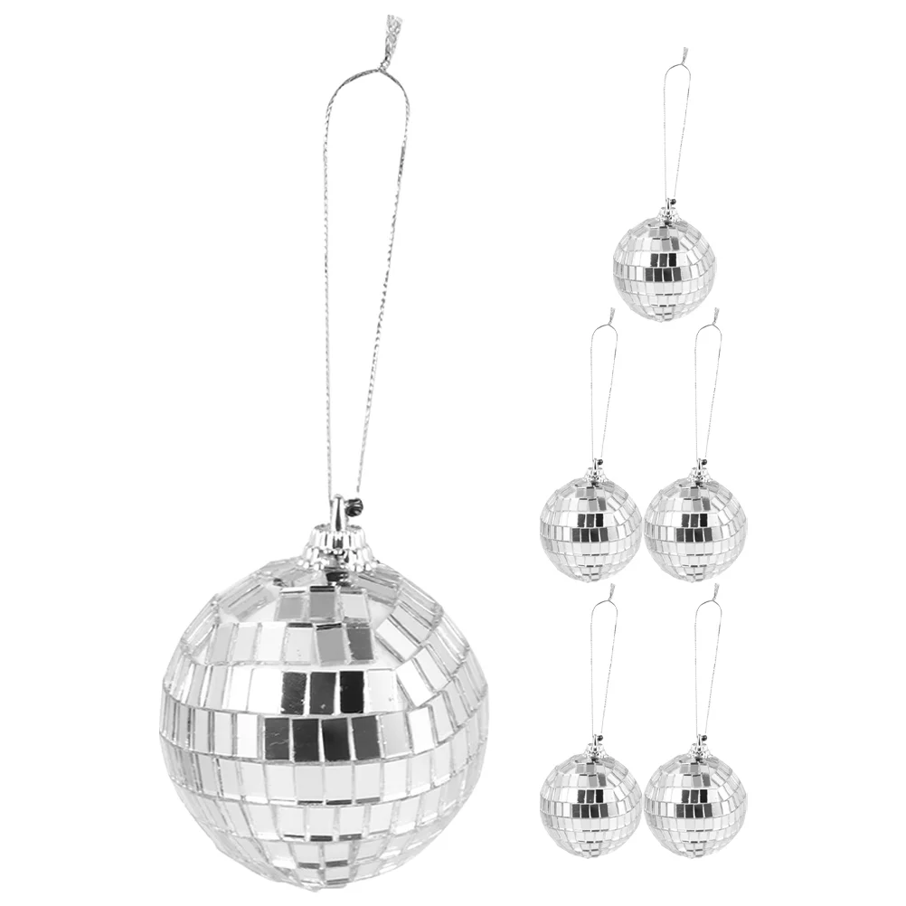 

Christmas Balls Ornaments for Crafts Decor Mirror Surface Disco Xmas Pendant Tree