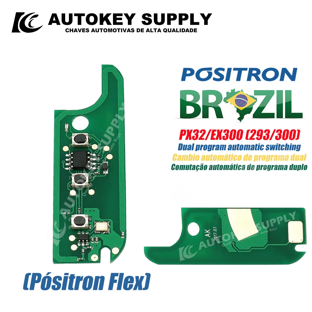 Car Key Car Remote Key Brazil Positron Flex Chave Canivete For Fiat + Placa + Chip Double Program PX32 293 EX300 330 360 AKBPCP066