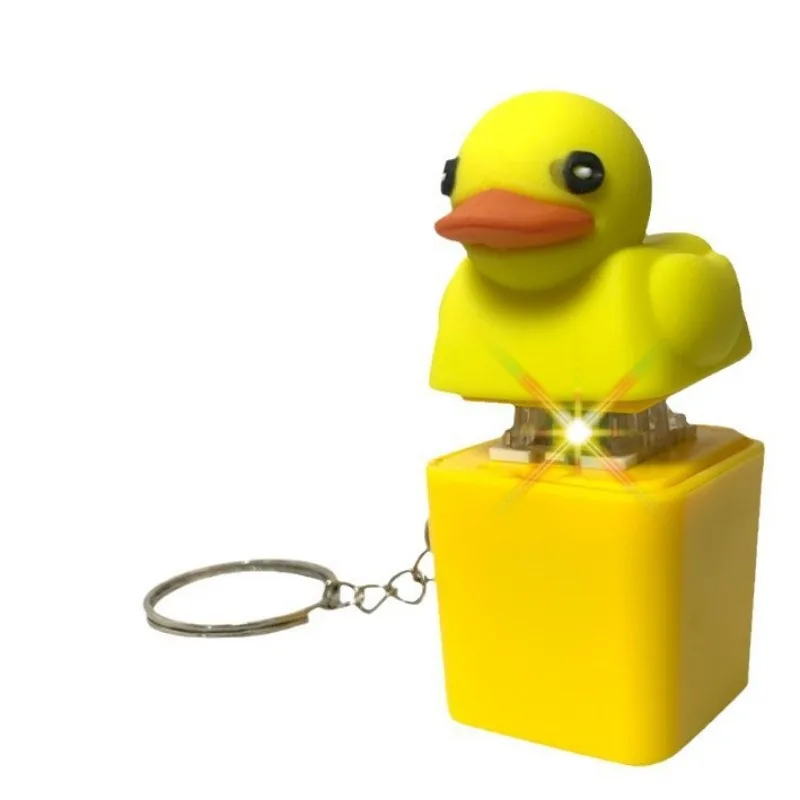 Quacky Duck Key Chain for Keyboards Sound Effects Stress Reliever Keycaps That Quack Key Board Clicker Button Sensory Toy fidget toy sensory fidget toy anti stress toy keychains key rings