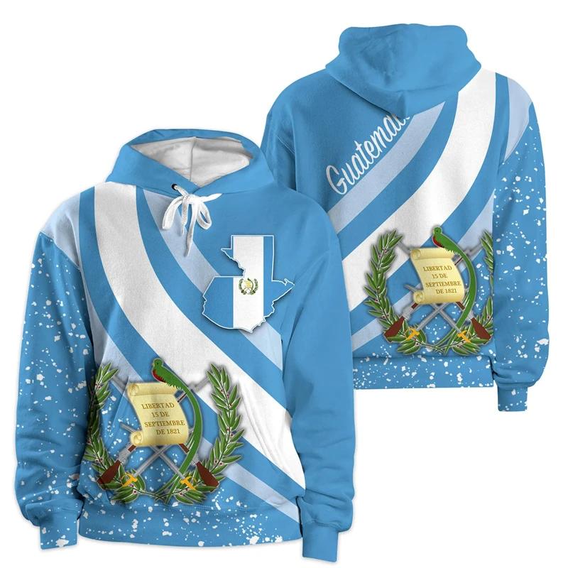 thumbnail image 1 of Sudadera con capucha con la bandera nacional de Guatemala impresa en 3D para hombre, sudaderas informales holgadas de talla grande, ropa de calle, chándal para niños, 1 of 4