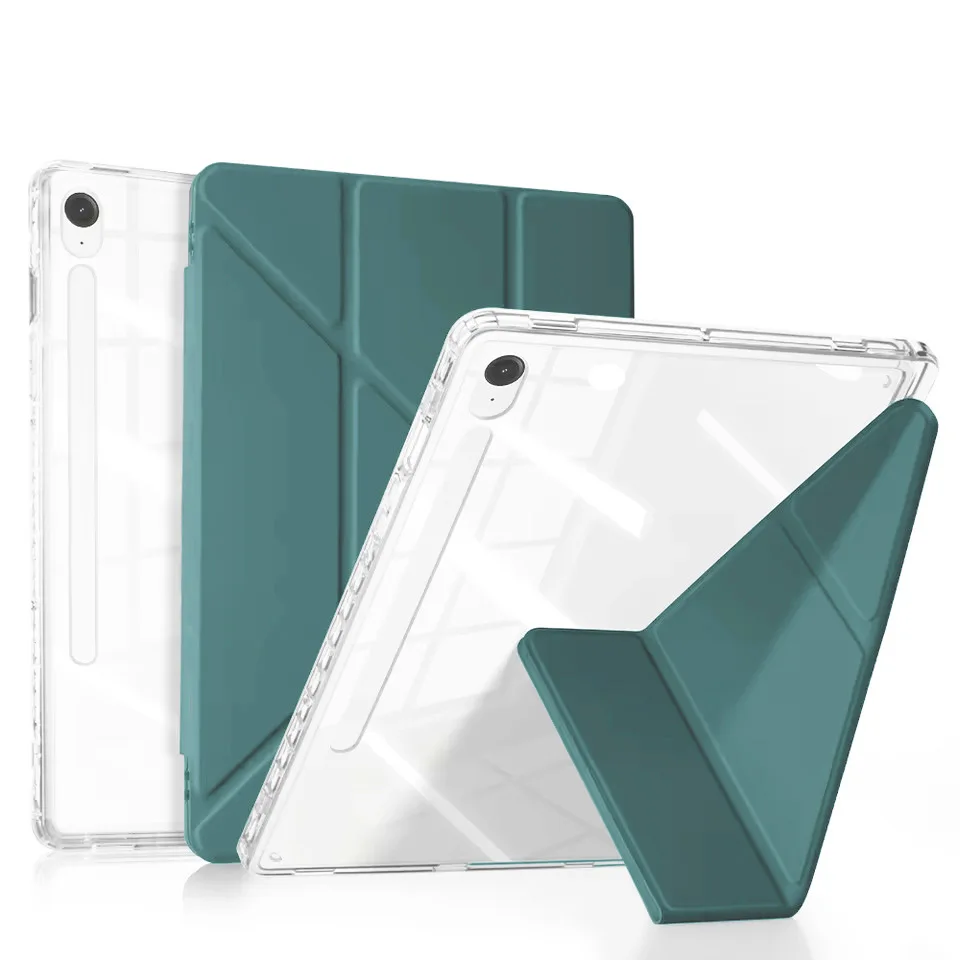 Premium Y+Fold Magnetic Smart Tablet Cover with Pencil Holder