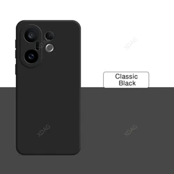 Premium Liquid Silicone Phone Case - Simple Fashion Back Cover for Vivo X200 (Classic Black)
