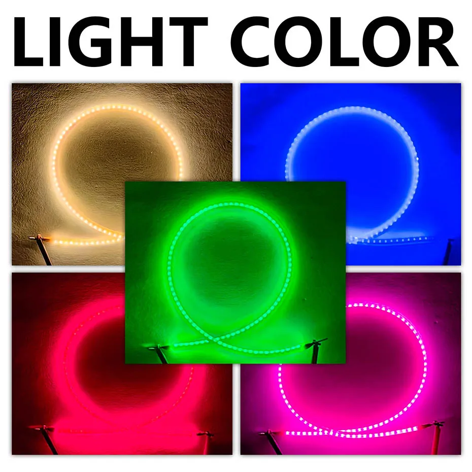 Description Picture 4 of item5pcs DC3V Cob LED Flexibility Filament 2200K Red Blue Green Pink Edison Bulb Parts Lamp DIY Incandescent Light Accessories Diode